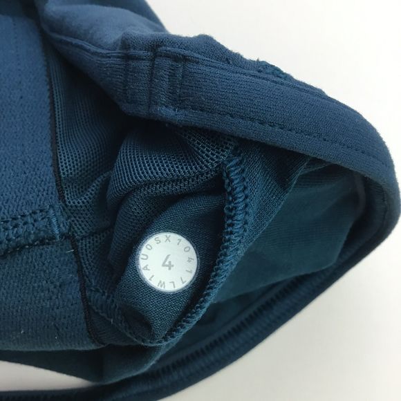 Lululemon Womens Full Freedom Yoga Tank Size 4 in Nile Blue Nulu Cinch Up Sides - Picture 15 of 16